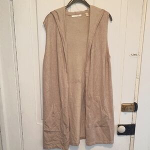 Cyrus Tan Sleeveless Hooded Vest